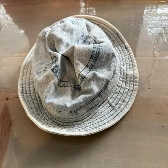 Adidas Blue Denim Unisex Originals Bucket Hat - Picture 4 of 11